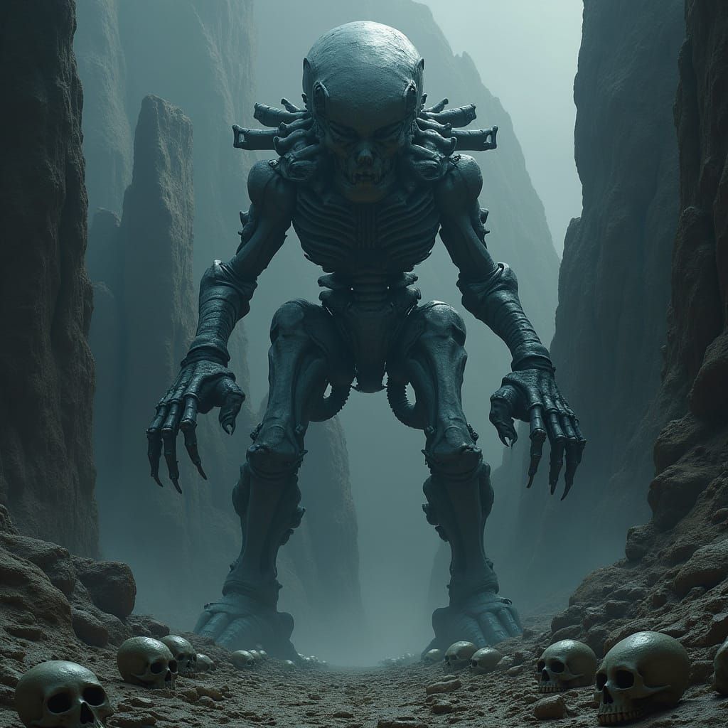 Monolithic Bone Tower in Biomechanical Style