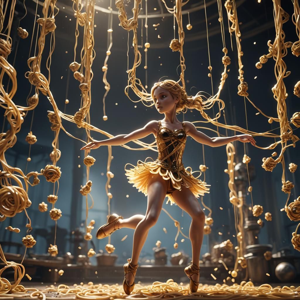 Epic Spaghetti Ballet in Unreal Engine 5 Style