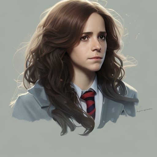 Hermione Granger Portrait in Triadic Colors