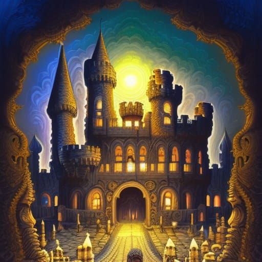 Ethereal Desert Castle Basks in Cosmic Horror