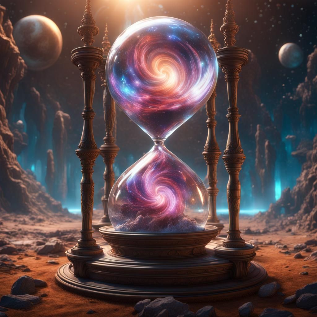 infinite hourglass crystalline galactic universes vortex time glass reversal alignment