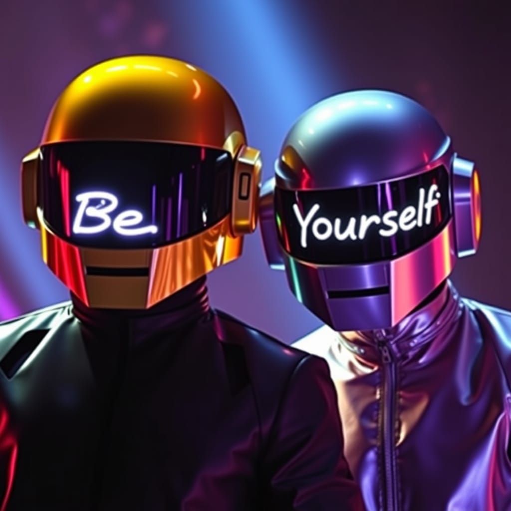Daft Punk: 'Be Yourself' Message in Neon Lights