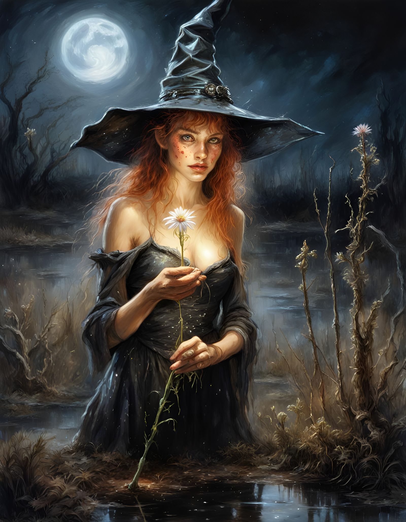 Glowing Flower Hunt by Witch in the Midnight Bog