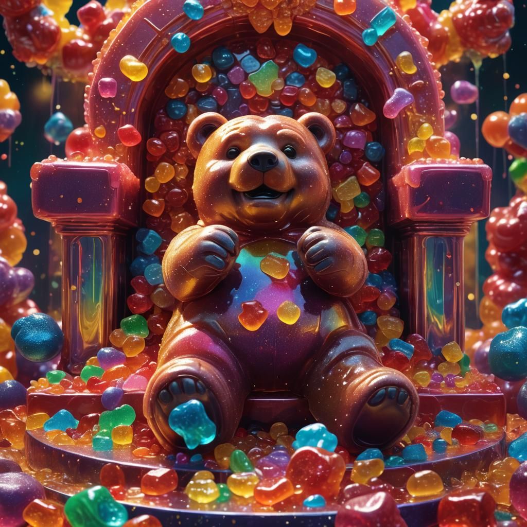 Gumdrop Kingdom Fantasy in Vibrant Digital Art