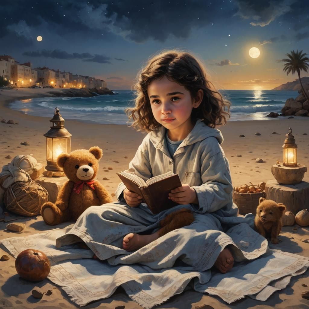 Two Young Girls Pray at the Western Wall in Israel