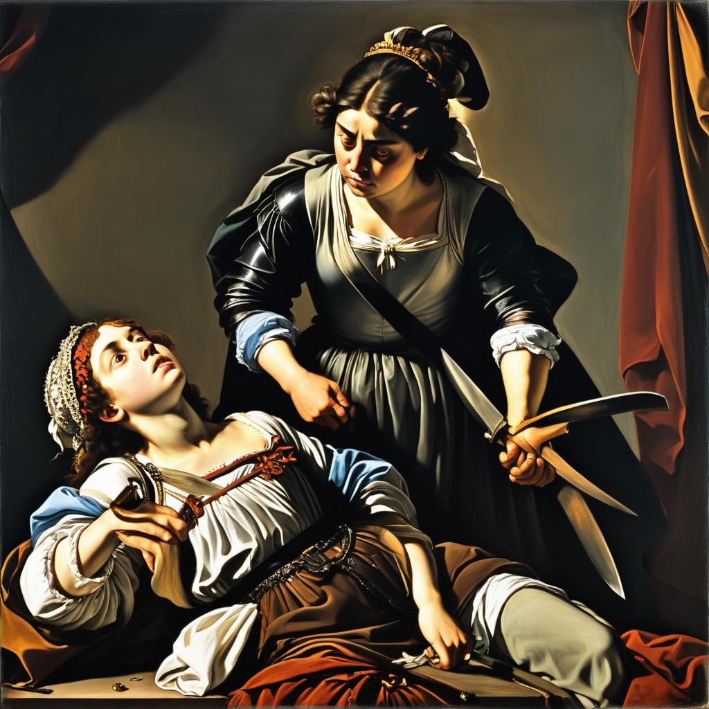 Baroque Masterpiece of Judith Beheading Holofernes