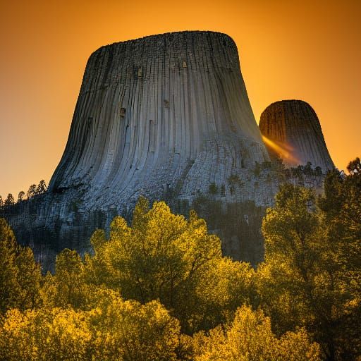 Devils Tower at Sunset: Landscape Photography