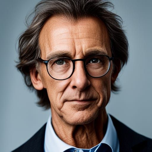 Savvy Older Man in Smart Casual Attire for Professional Port...