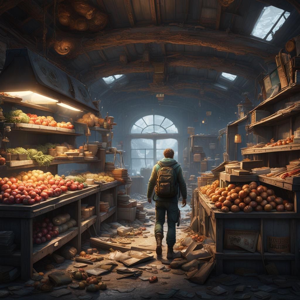 Survivor Discovers Abandoned Store in Morning Light