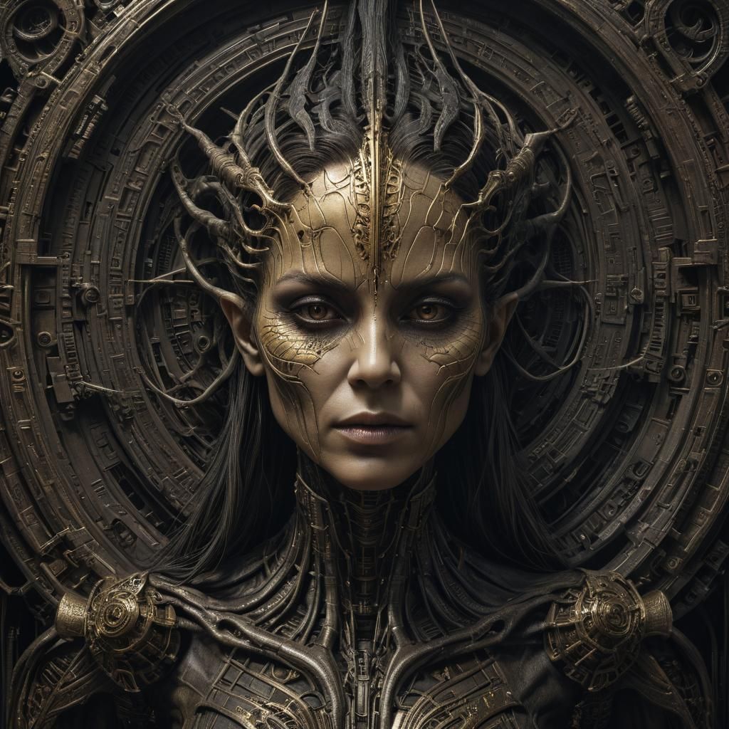 HR. Giger Inspired Portrait