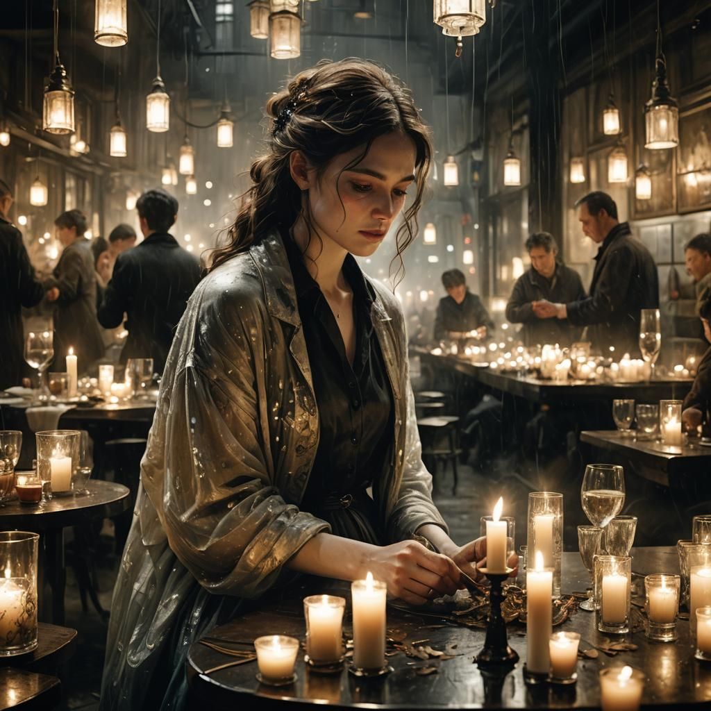 Surreal Candlelit Romance in Cinematic Film Photography