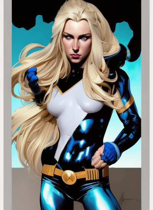 Vibrant White Canary Heroine in Dynamic Portrait