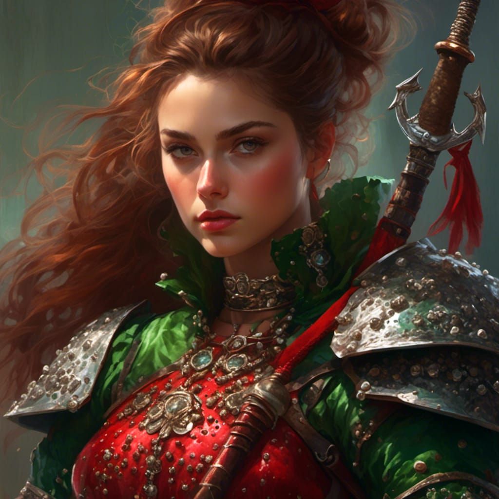 Fantasy Kender Warrior in Hyperreal Style