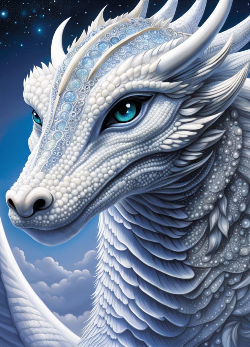 Mystical Dragon in Ethereal Crystals