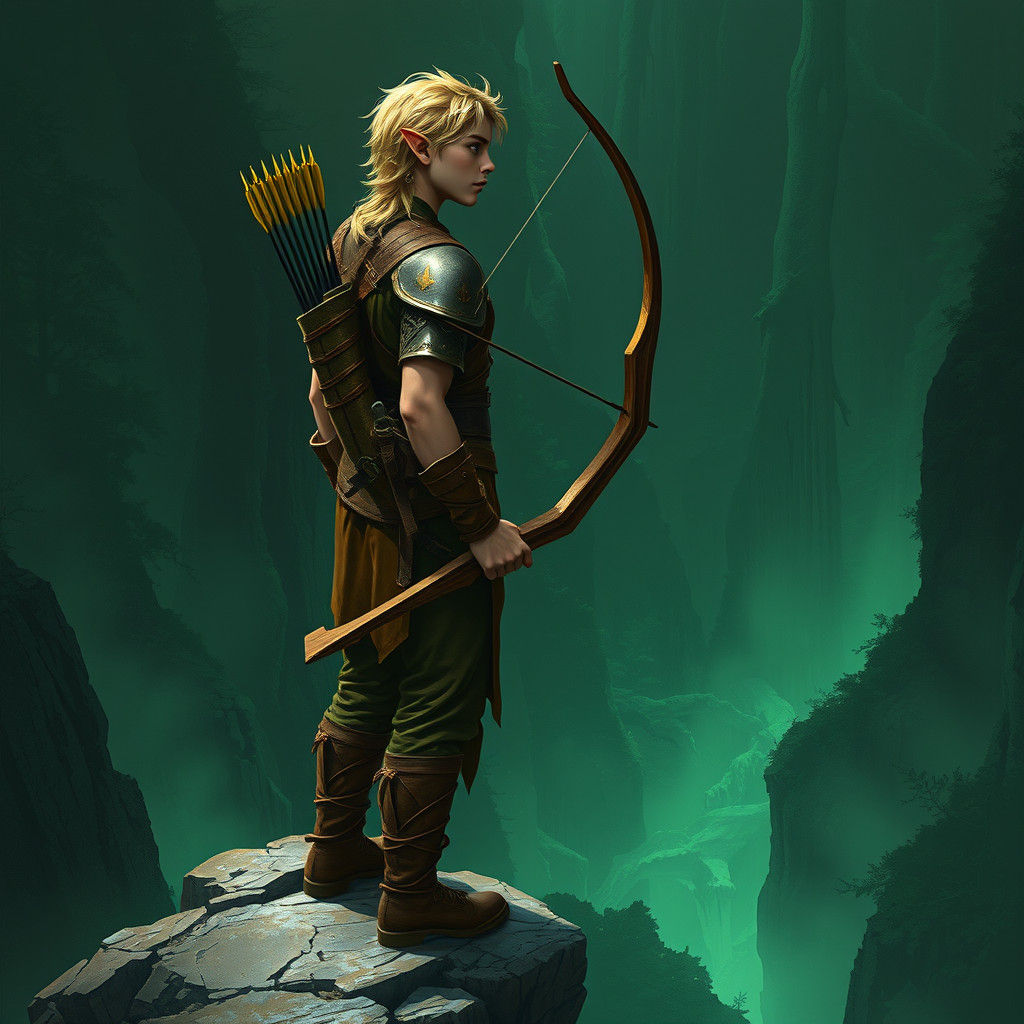 Surreal Elf Gaze into the Mystical Woodland