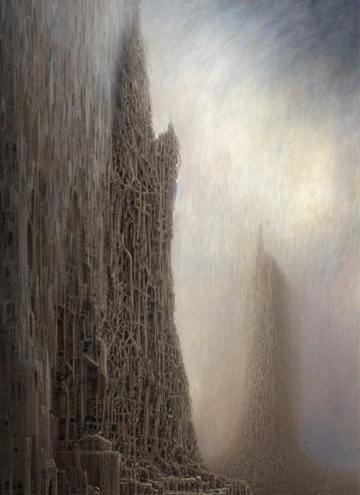 Ethereal Christ Monument in Cyberpunk Aesthetic