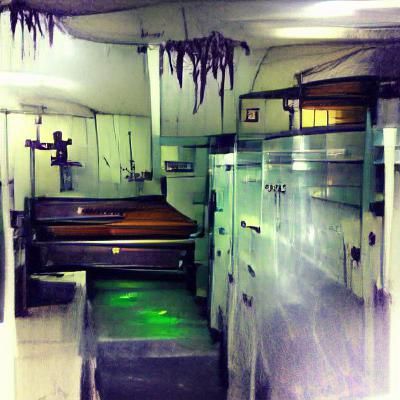Eerie Morgue Scene in Dark Atmosphere