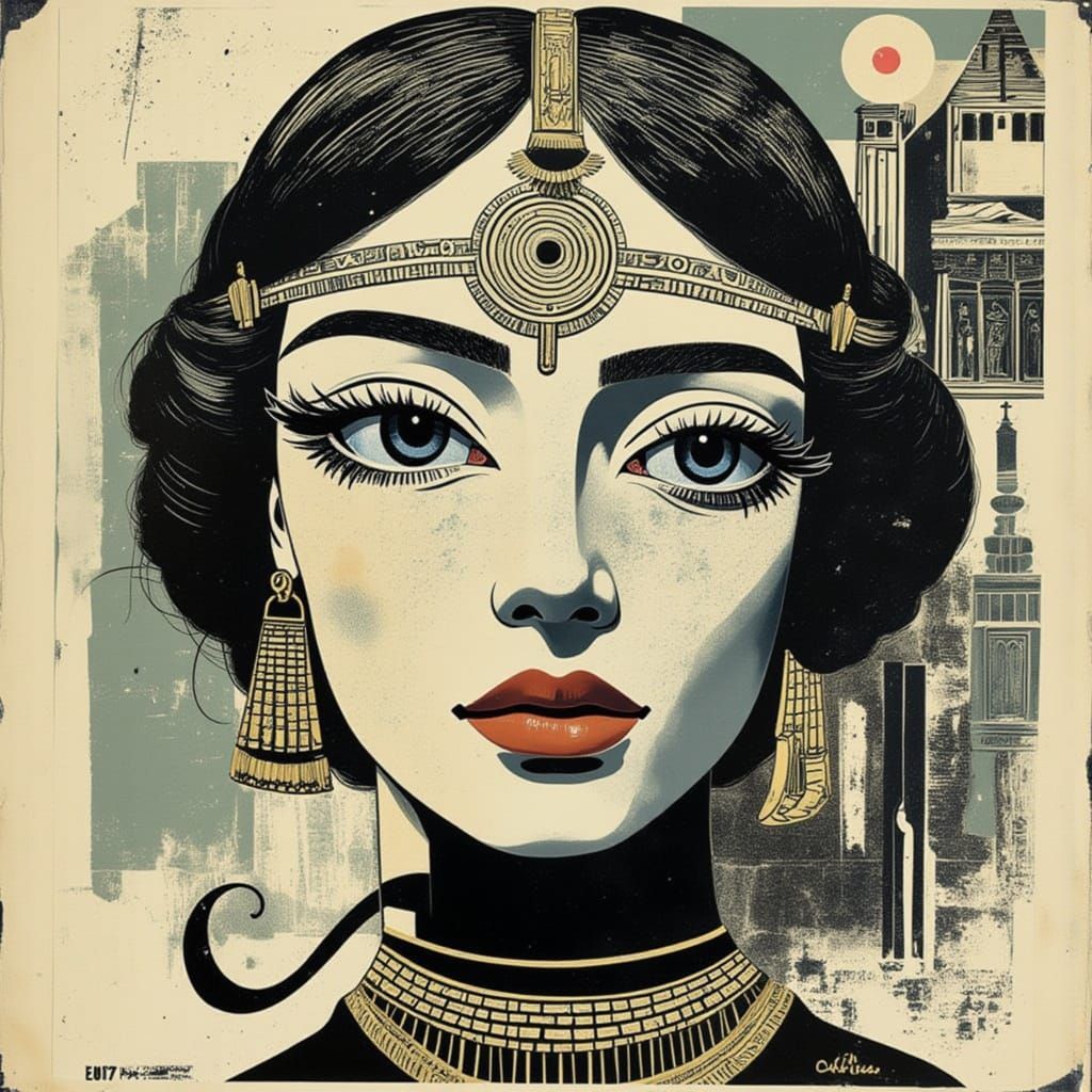 Egyptian Gold Figure with Intricate Details