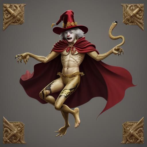 The Hypnotic Carpet Python Advisor, Sir Hiss, in Ornate Cape...