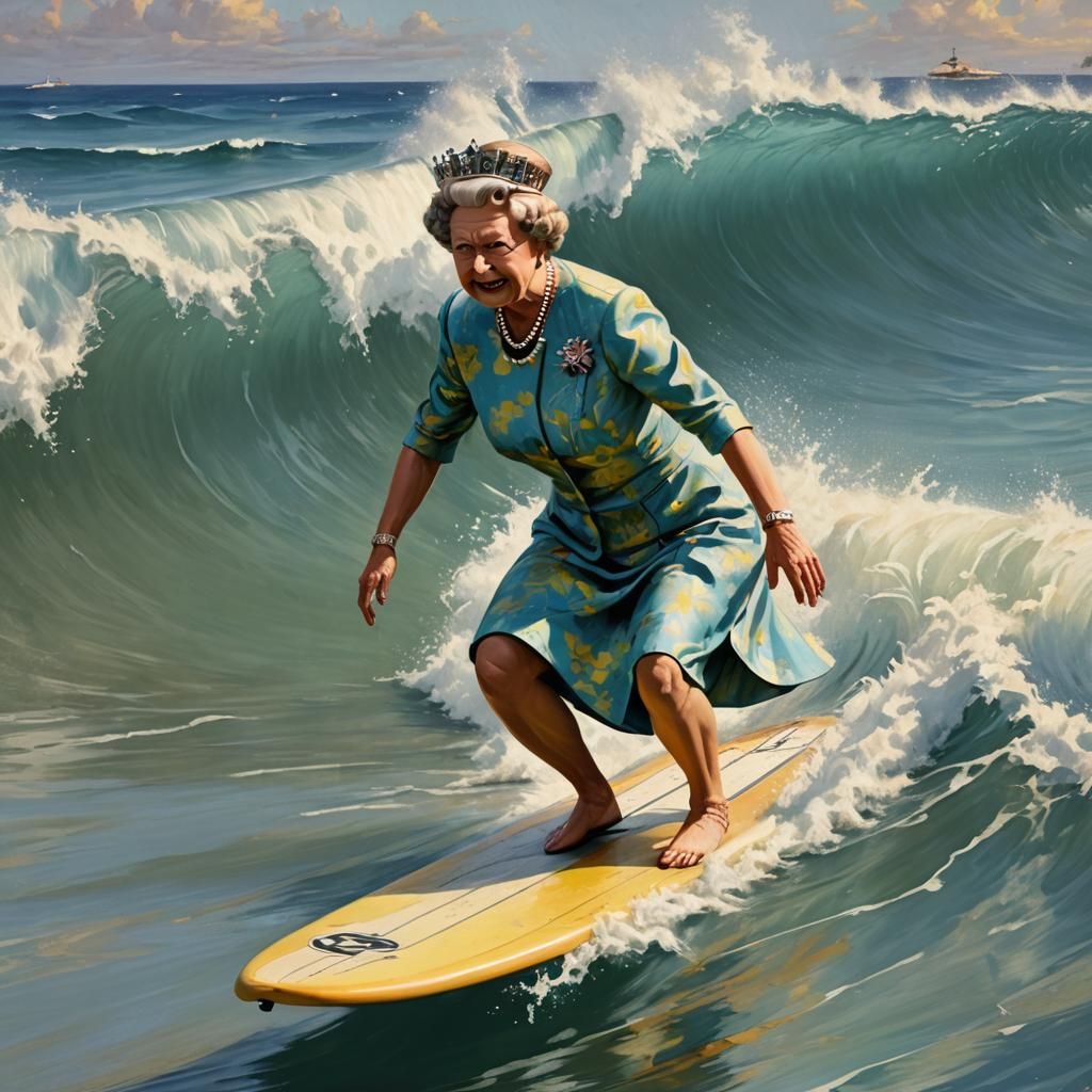 Regal Surfer in Dark Waikiki