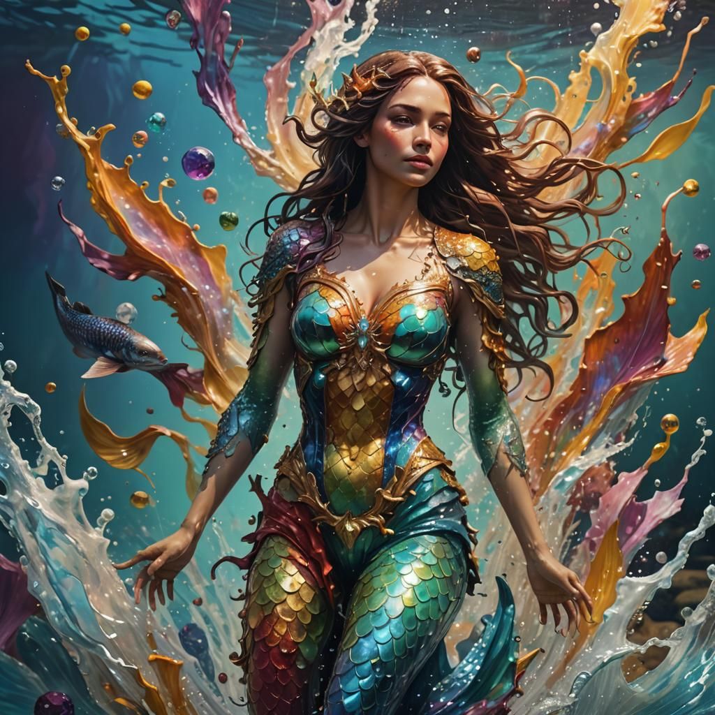 Breathtaking Mermaid Portraiture in Vibrant Hyperrealism