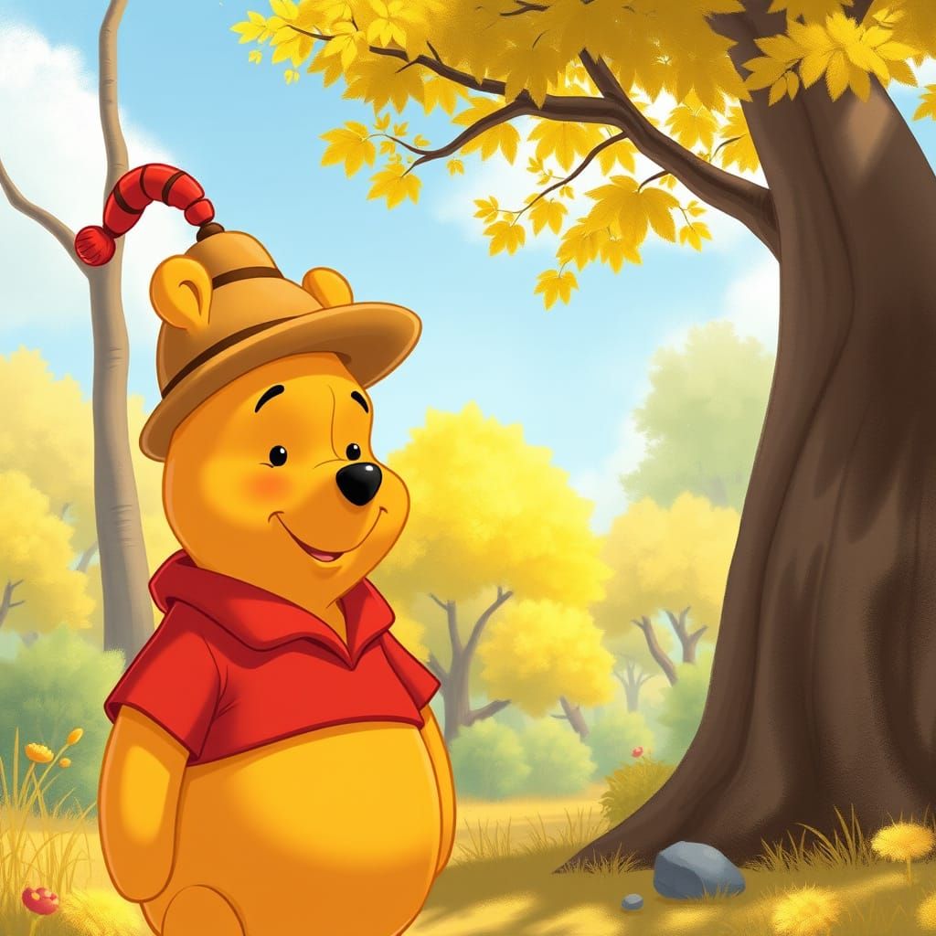 Xi Xing Ping as Winnie the Pooh in Disney Style