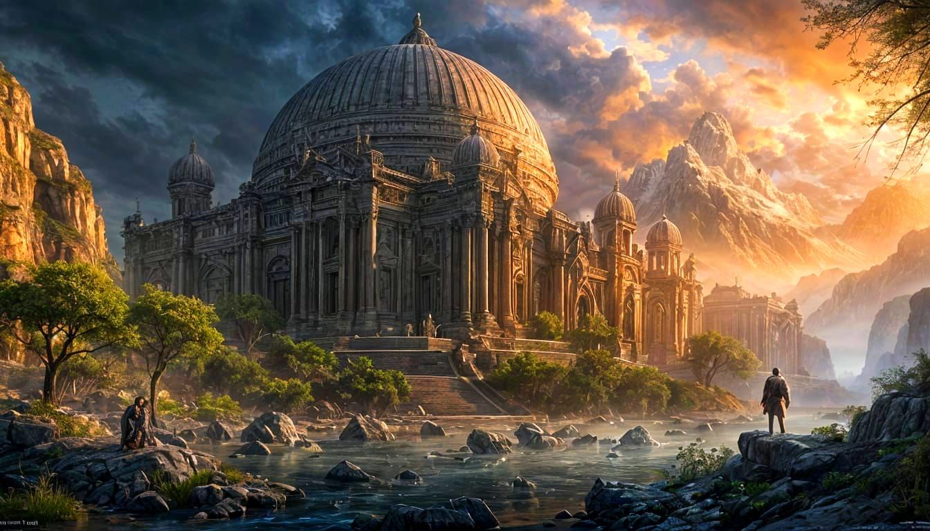 Epic Fantasy Landscape in Hyperrealistic Style