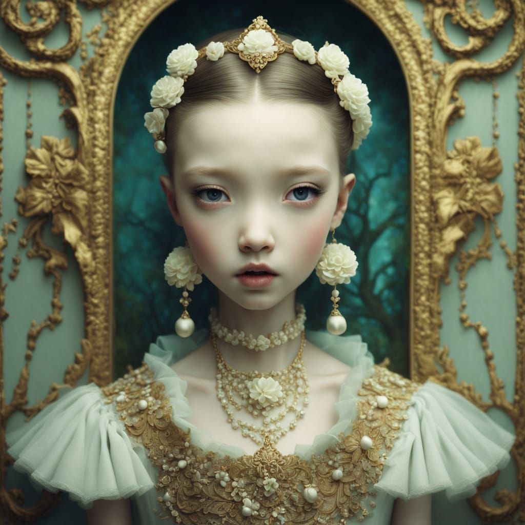 Surreal Portrait in Dark Fairy Tale Style