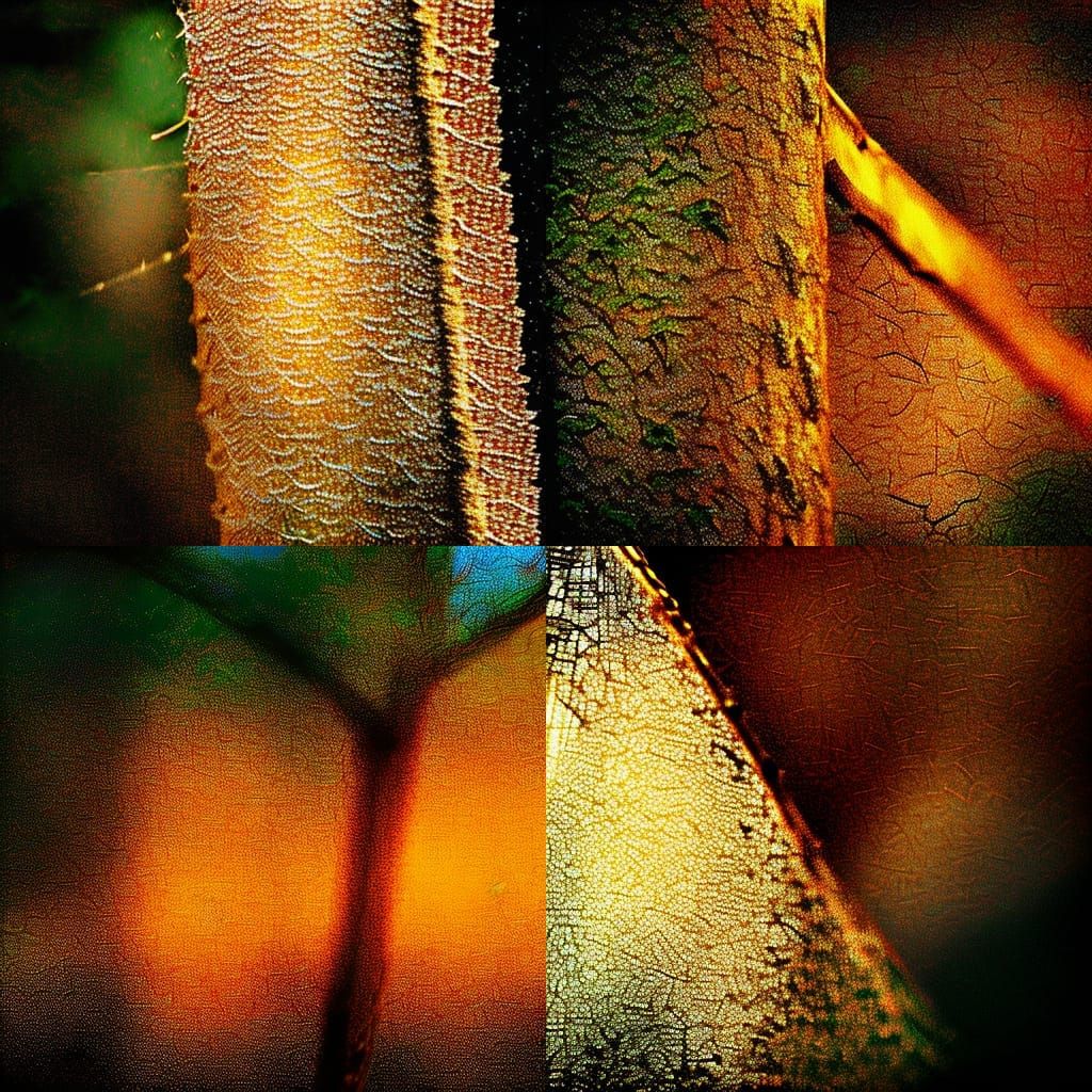 strands of spiderweb wrapped around the branches - Inpaintin...
