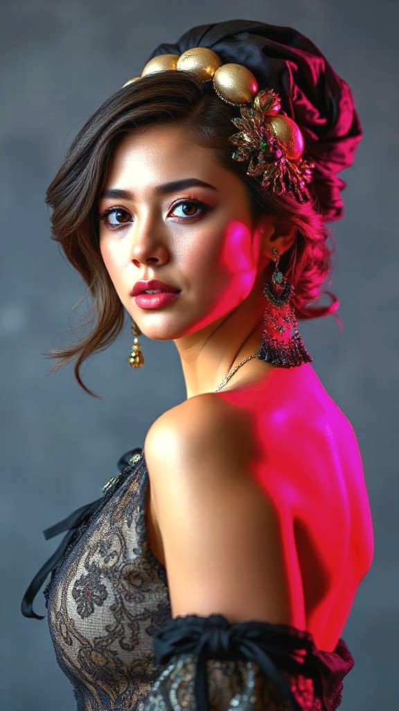 Detailed Portrait in Dynamic Lighting