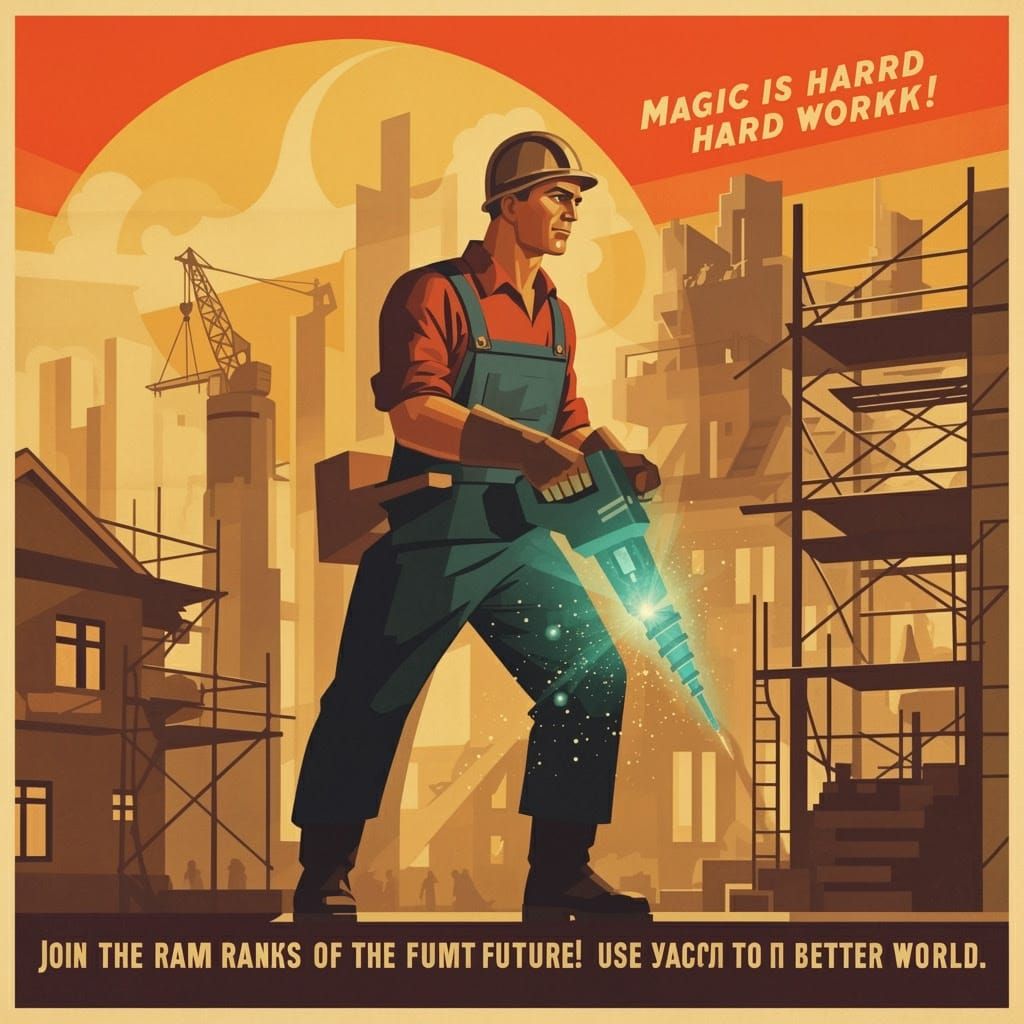 Bold Worker Constructs Magic House in Soviet Constructivist ...