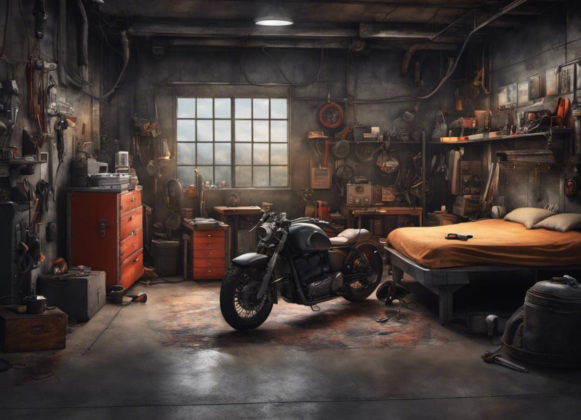 Industrial Garage Bedroom