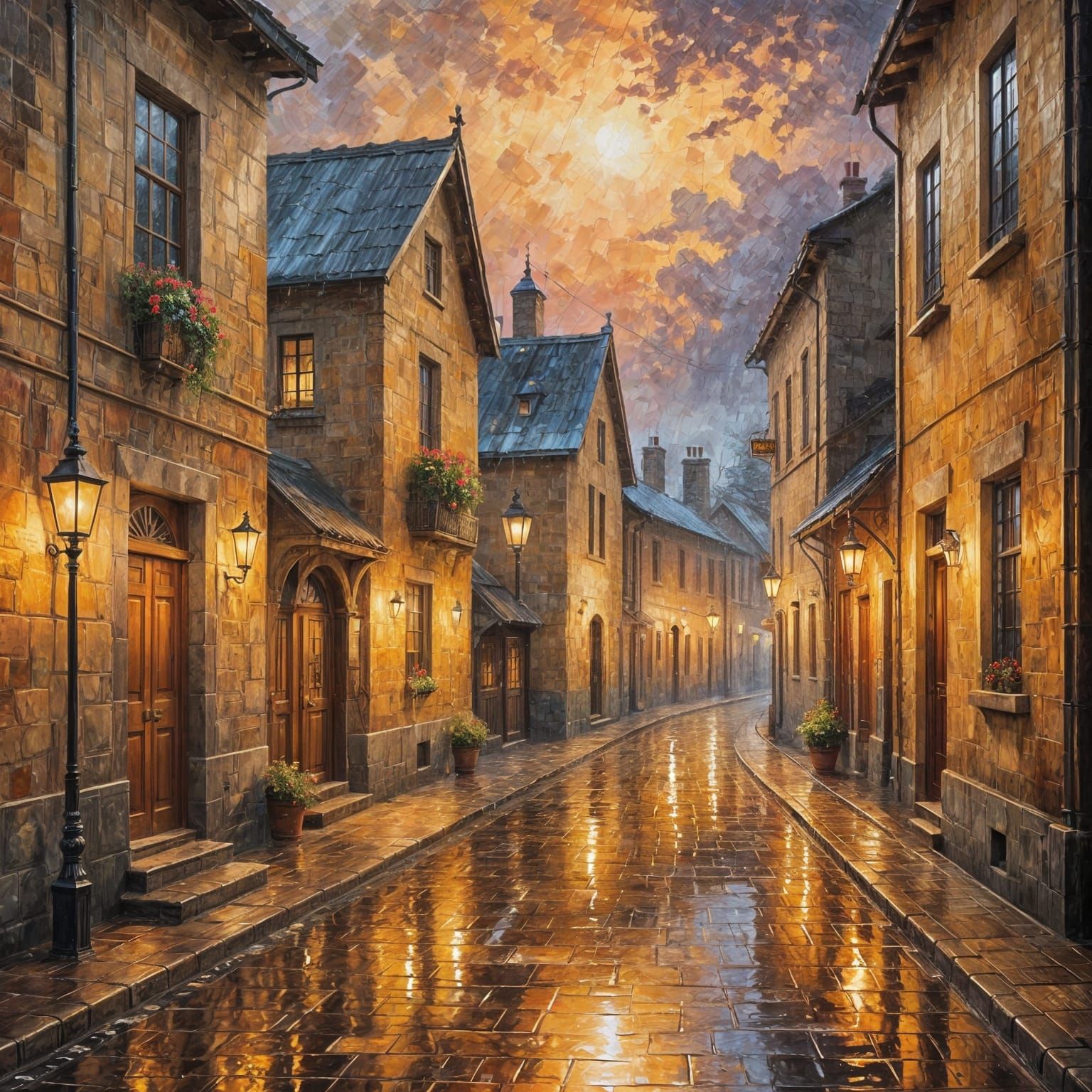 The old neighbourhood, after rain...