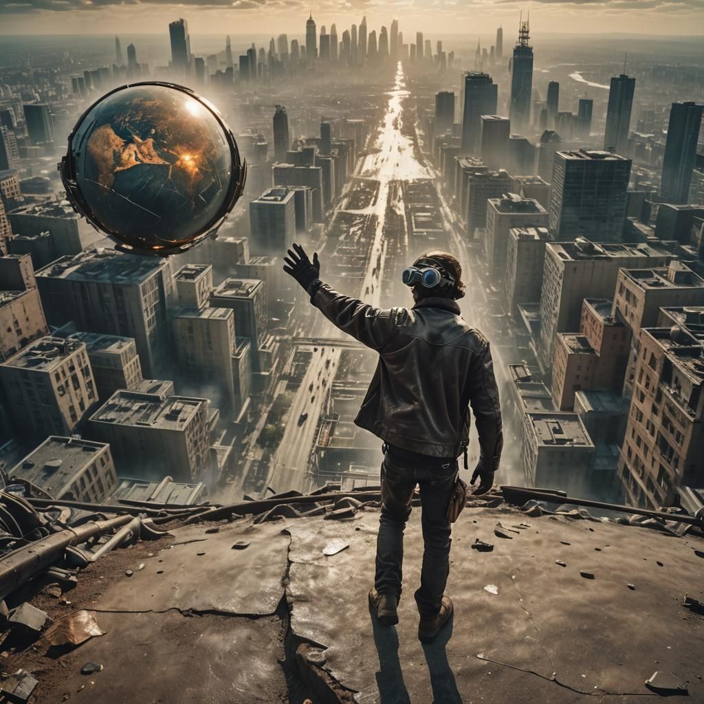 A Hero Emerges from the Ruins in a Cyberpunk Utopia