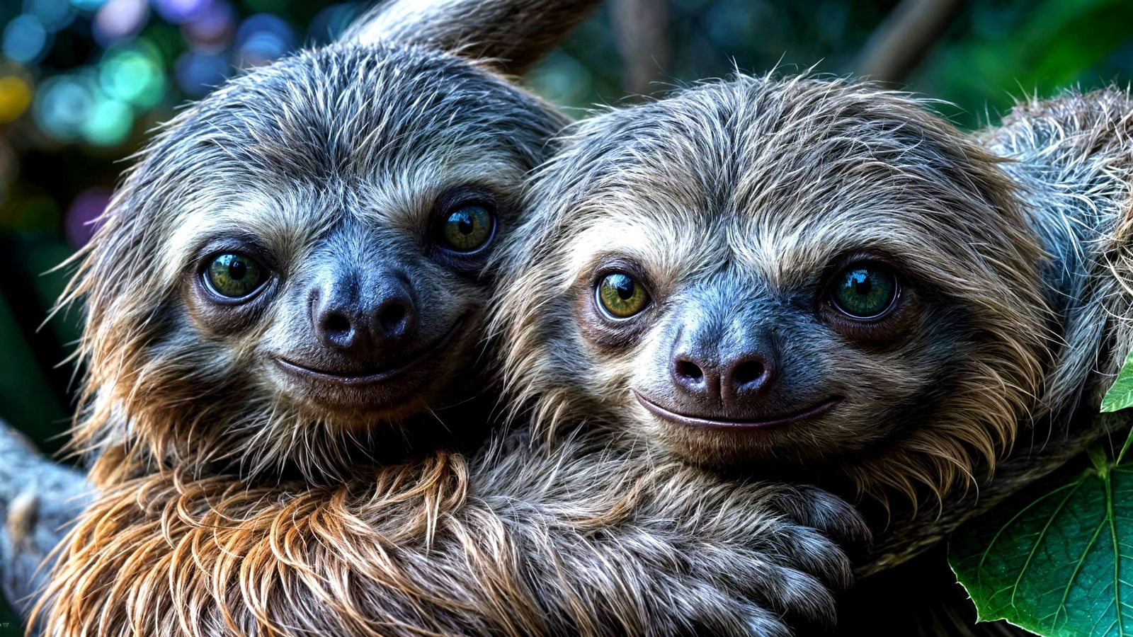 Hyperrealistic Sloth Portrait with Intricate Details