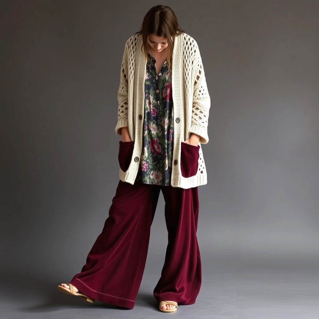 Cozy Autumn Bohemian Chic Ensemble