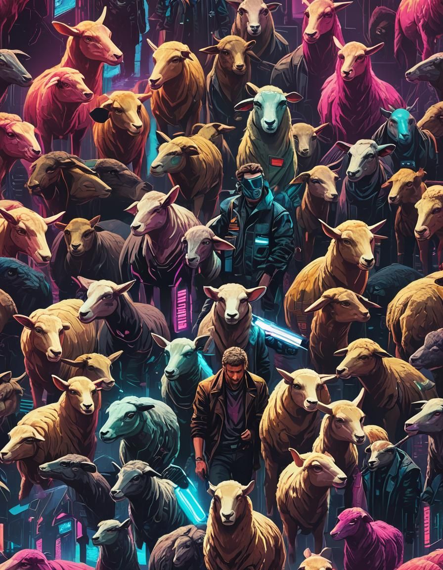 Androids Dream of Electric Cityscapes in Cyberpunk Neon