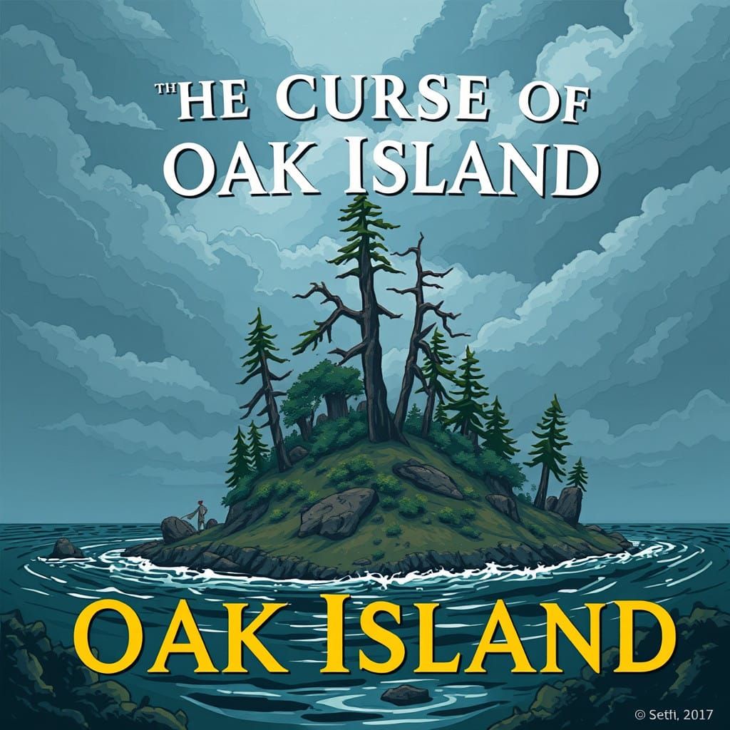Mysterious Oak Island Treasure Hunt in a Moody Atmosphere
