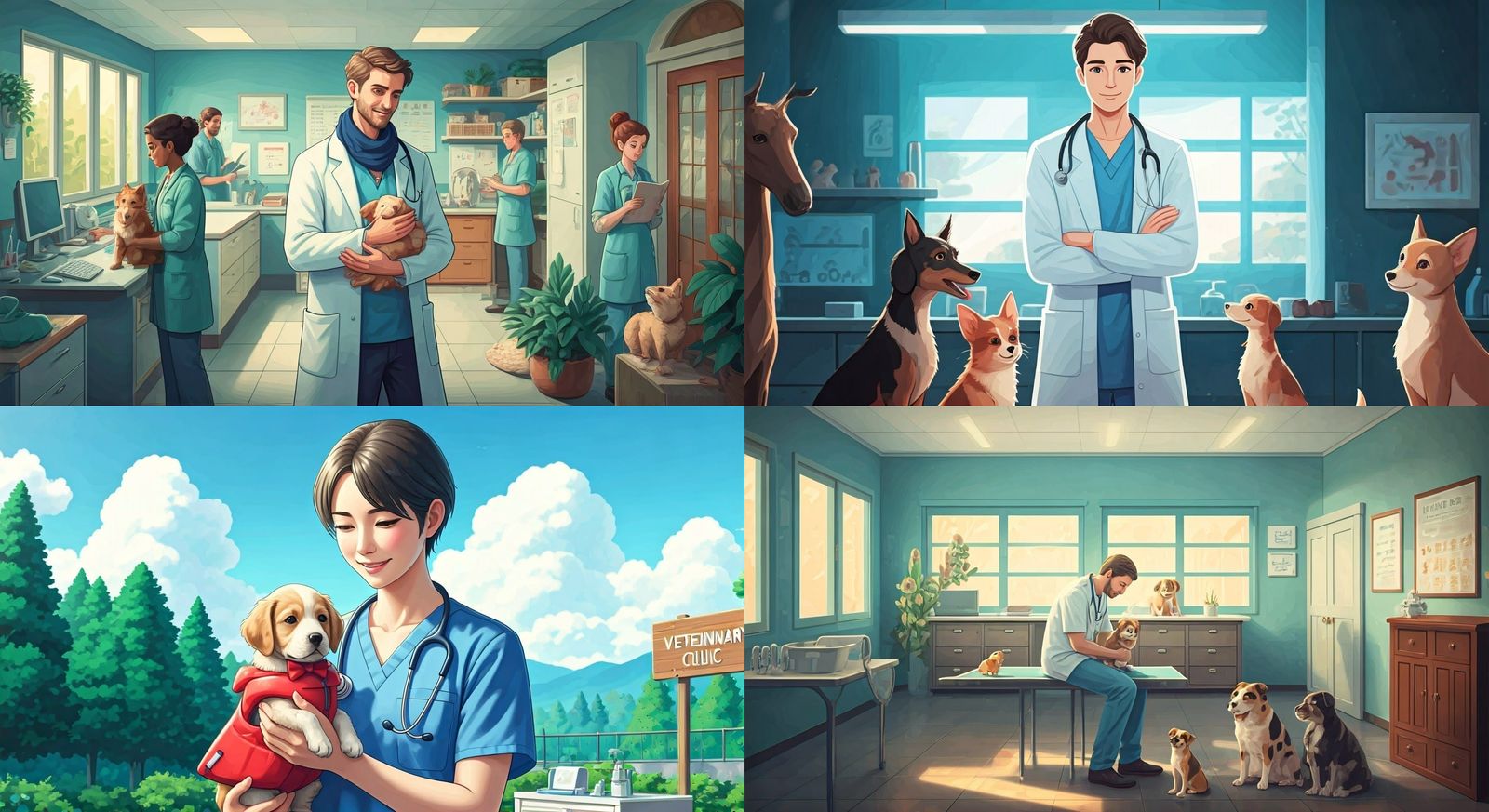 Veterinary Team Illustration: Inspiring Community and Profes...