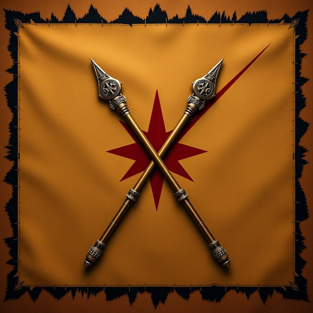 Majestic Dura'kar Covenant Flag in Industrial Futurism Style