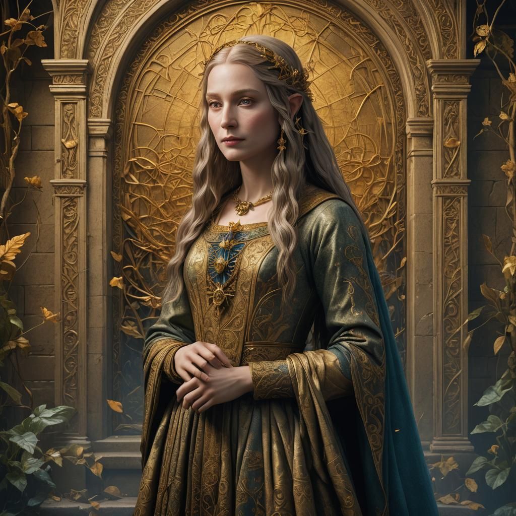 Galadriel in Enchanting Renaissance Splendor