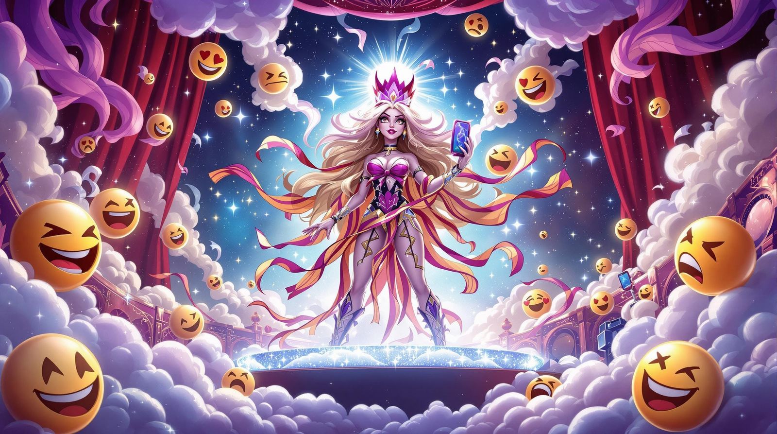 Drama Queen in Whimsical Toy Packaging Style