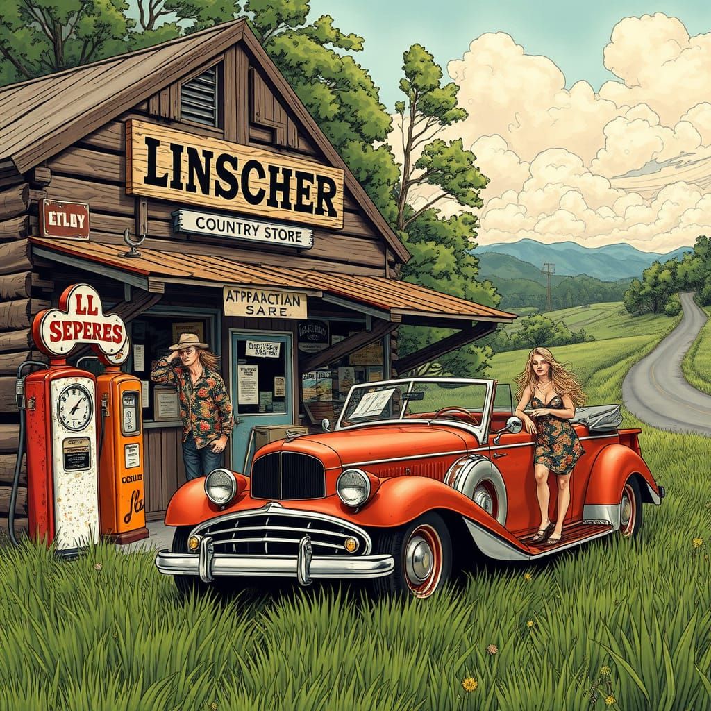 Retro Roadside Revival in Whimsical Country Style