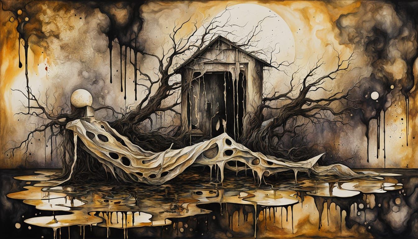 Abstract Surreal Art of Forgotten Intimacy