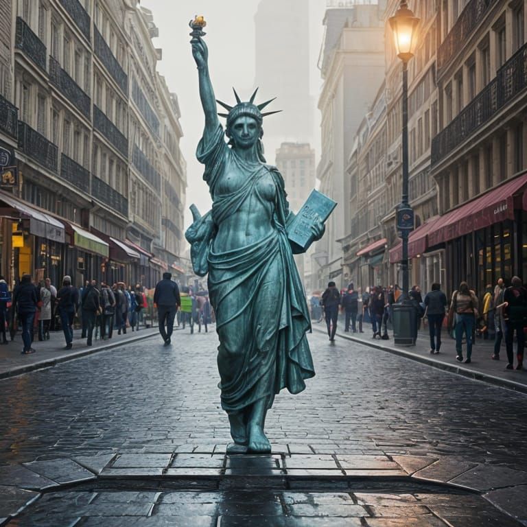 Statue of Liberty as Fantasy Supermodel