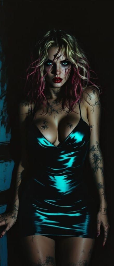 Gothic Pin-Up in the Style of Goya and Kollwitz