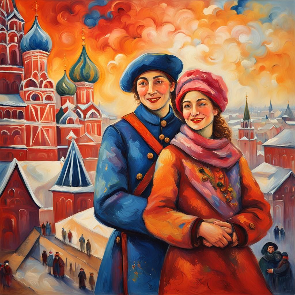 Dreamlike Encounter on Red Square