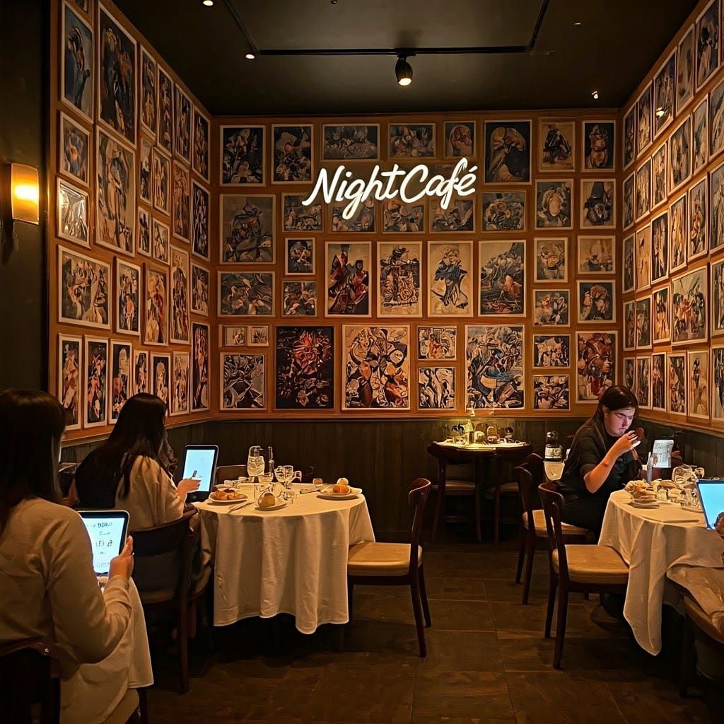 Elegant Art Studio Café Exudes Creativity and Sophistication