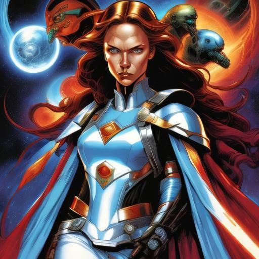 <lora:Space Opera:1.0> Erin grey, buck rogers