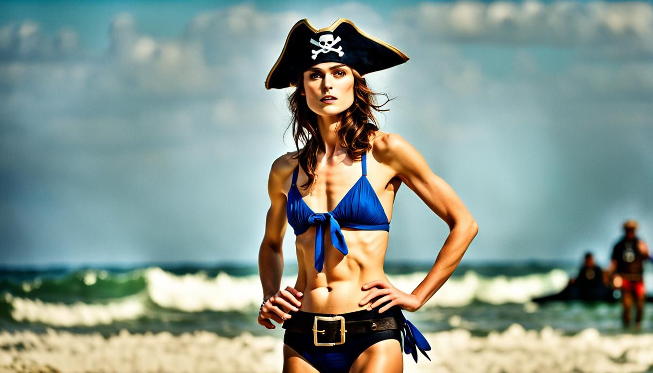 Keira Knightley wearing a Pirate Bikini